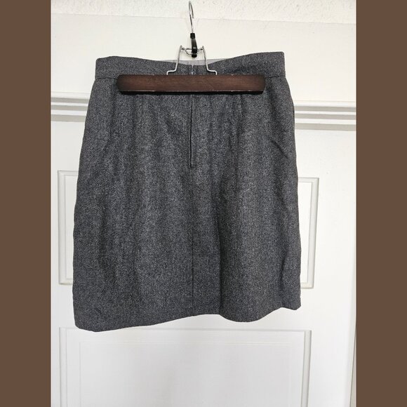 ModCloth Grey Wool Pencil Skirt - Picture 2 of 7